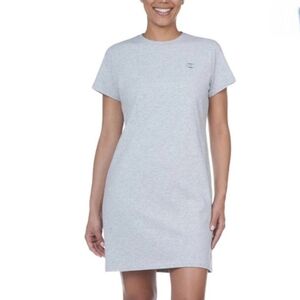 ❤️ New! Champion T-Shirt Dress Light Grey Women's XS Cotton Blend Short Sleeve